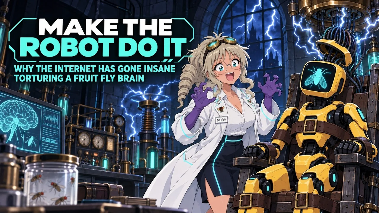 YouTube thumbnail for Why the Internet has Gone INSANE Torturing a Fruit Fly Brain