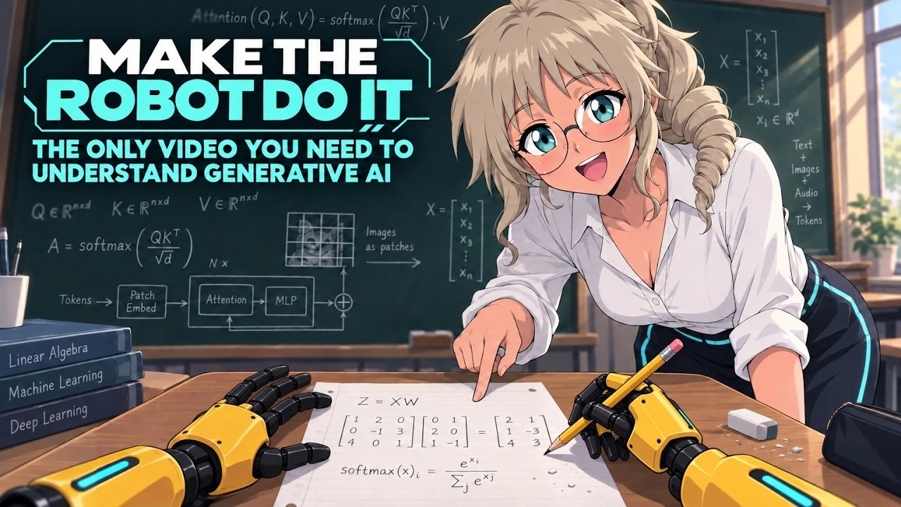 YouTube thumbnail for The Only Video You Need to Understand Generative AI